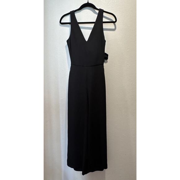 Wilfred Aritzia Jumpsuit Women’s Size 0 Tie Open Back Wide Leg Crop Ecoulement - Picture 1 of 8